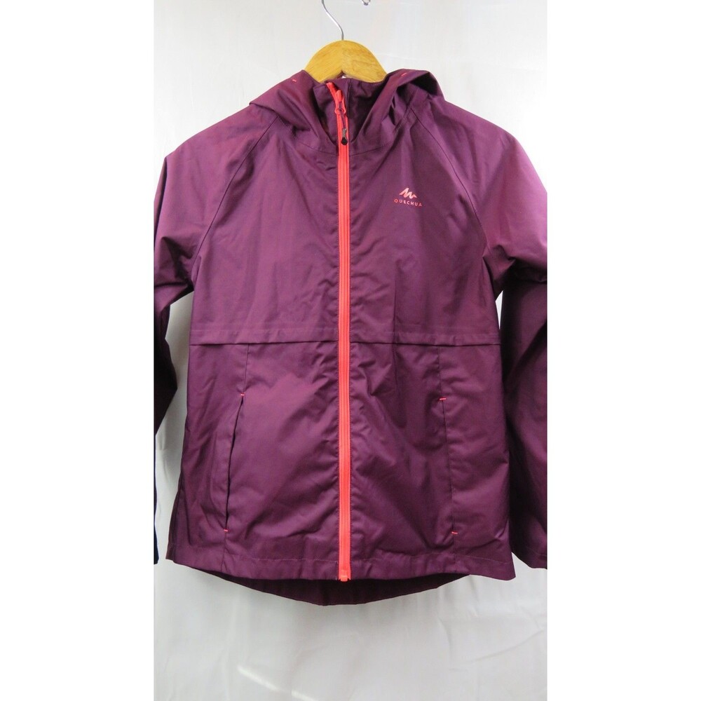 Girls Decathlon Quechua Purple Raincoat Jacket  Waterproof Age 10-11 Years